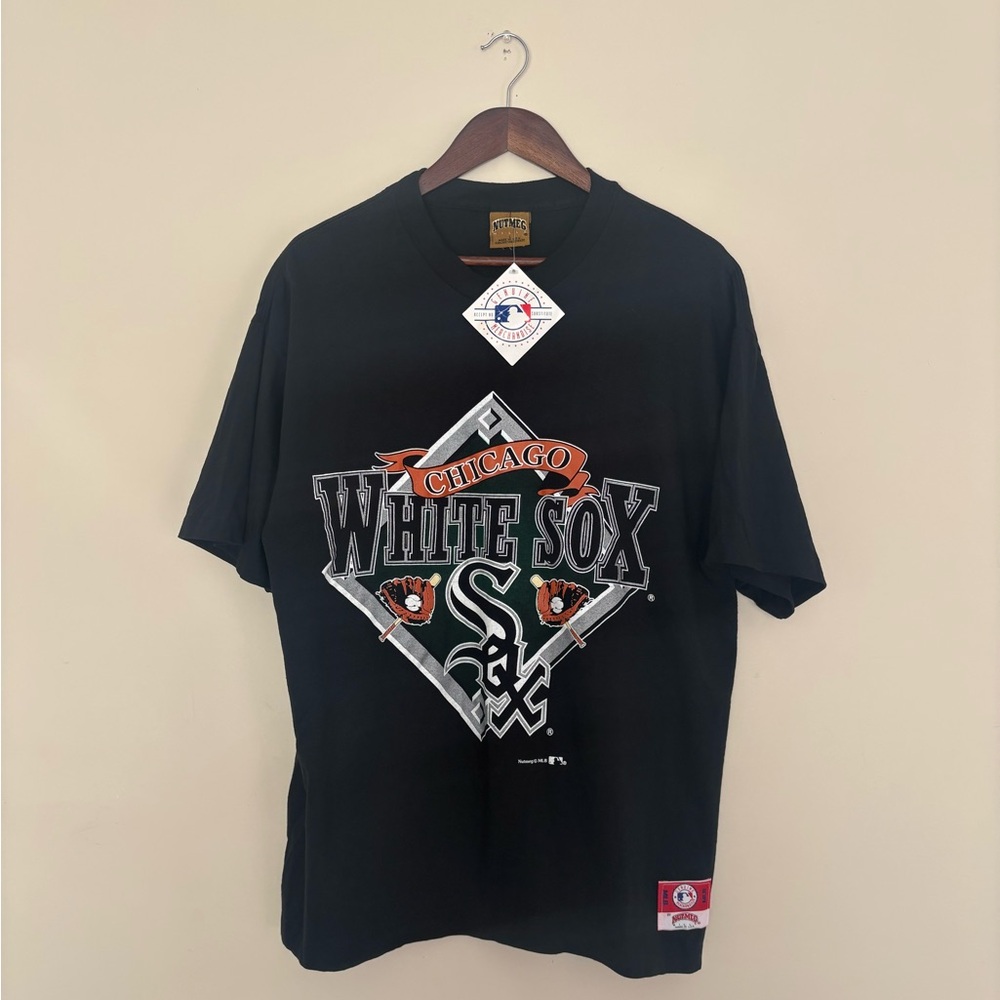 Chicago White Sox Vintage Nutmeg Graphic Black Tee Brand New With Tags Deadstock
